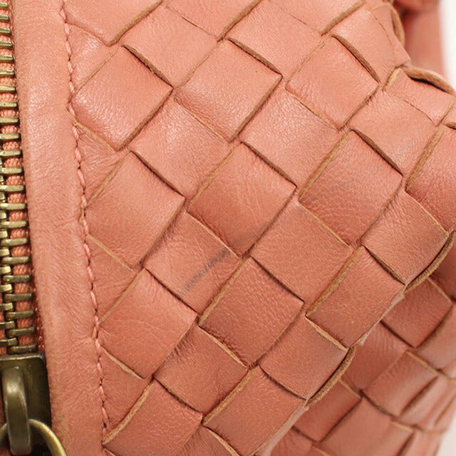 中古 ボッテガヴェネタ ミニボストン レディース ブランド BOTTEGA VENETA イントレチャート レザー 173398 V00A2 6810 ピンク バッグ USDBO96705011