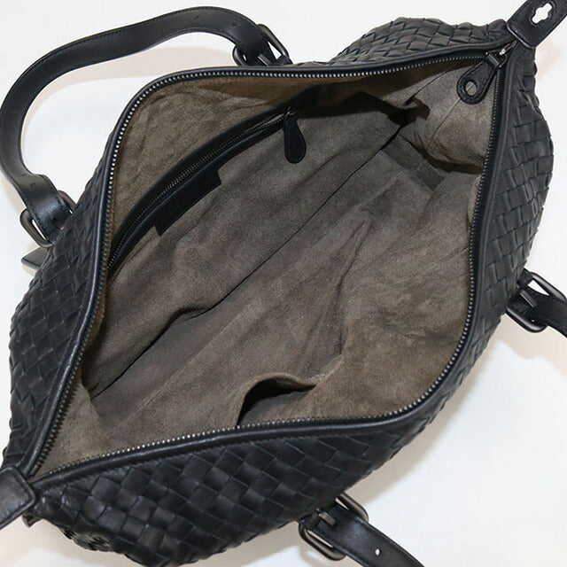 中古 ボッテガヴェネタ ミニボストン レディース ブランド BOTTEGA VENETA イントレチャート レザー ブラック バッグ USDBO96707011