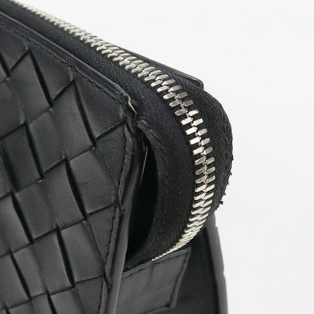 中古 ボッテガヴェネタ クラッチバッグ メンズ ブランド BOTTEGA VENETA イントレチャート レザー ブラック バッグ USDBO97400011
