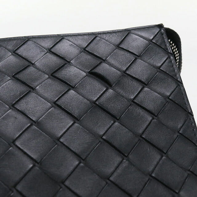 中古 ボッテガヴェネタ クラッチバッグ メンズ ブランド BOTTEGA VENETA イントレチャート レザー ブラック バッグ USDBO97400011