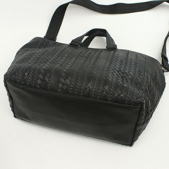 中古 ボッテガヴェネタ トートバッグ メンズ ブランド BOTTEGA VENETA イントレチャート 2WAYトートバッグ レザー ブラック バッグ USDBO98358011