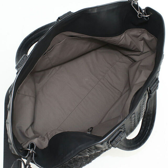 中古 ボッテガヴェネタ トートバッグ メンズ ブランド BOTTEGA VENETA イントレチャート 2WAYトートバッグ レザー ブラック バッグ USDBO98358011