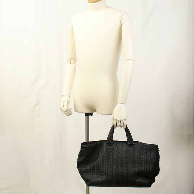 中古 ボッテガヴェネタ トートバッグ メンズ ブランド BOTTEGA VENETA イントレチャート 2WAYトートバッグ レザー ブラック バッグ USDBO98358011