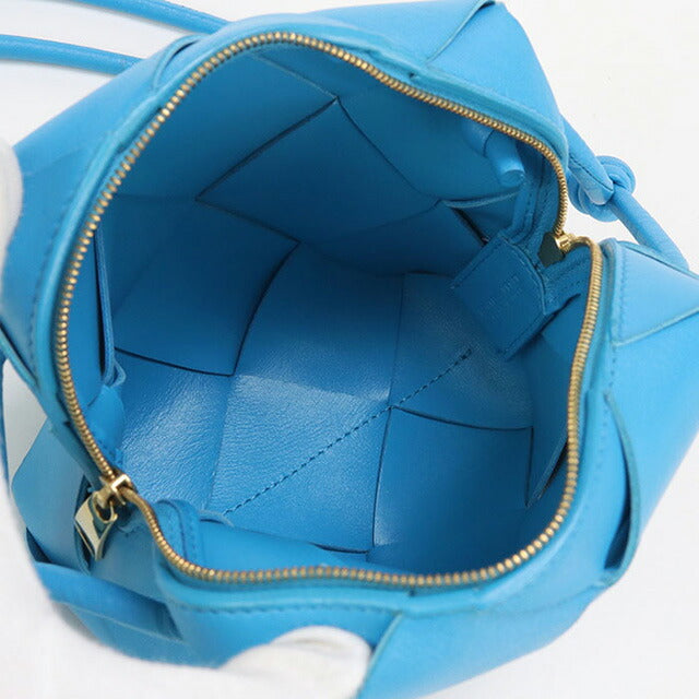中古 ボッテガヴェネタ 斜め掛け ショルダーバッグ レディース ブランド BOTTEGA VENETA イントレチャート ミニカセット カメラバッグ 701915 ブルー バッグ USDBO98407011