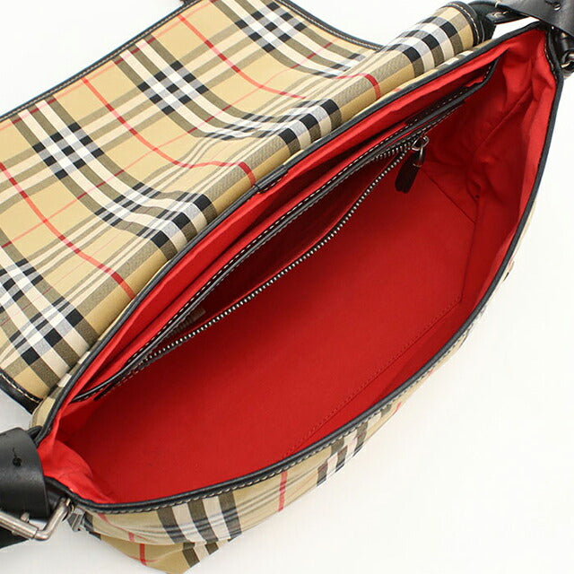 中古 バーバリー 斜め掛け ショルダーバッグ ユニセックス ブランド BURBERRY ノバチェック メッセンジャーバッグ 4077391 ベージュ USDBU114850011