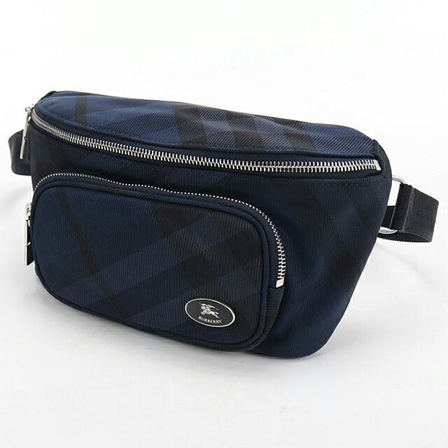 中古 バーバリー ボディバッグ メンズ ブランド BURBERRY バーバリーチェック ベルトバッグ 8114616 ネイビー USDBU117981011
