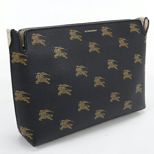 中古 バーバリー クラッチバッグ ユニセックス ブランド BURBERRY レザー ブラック USDBU118314011