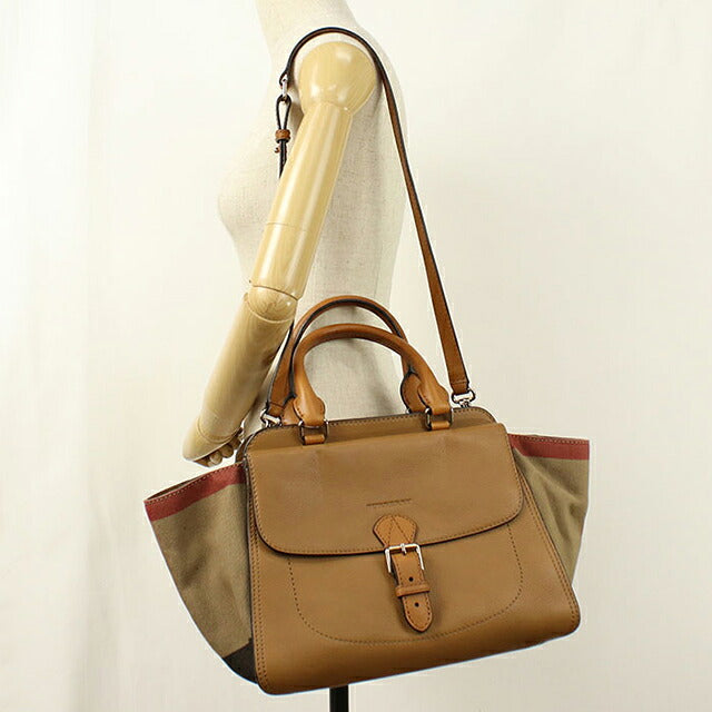 中古 バーバリー トートバッグ レディース ブランド BURBERRY 2WAY レザー 3992188 ブラウン USDBU118501011