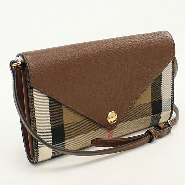 中古 バーバリー チェーンウォレット レディース ブランド BURBERRY ハウスチェック ショルダーバッグ ブラウン USDBU120975011