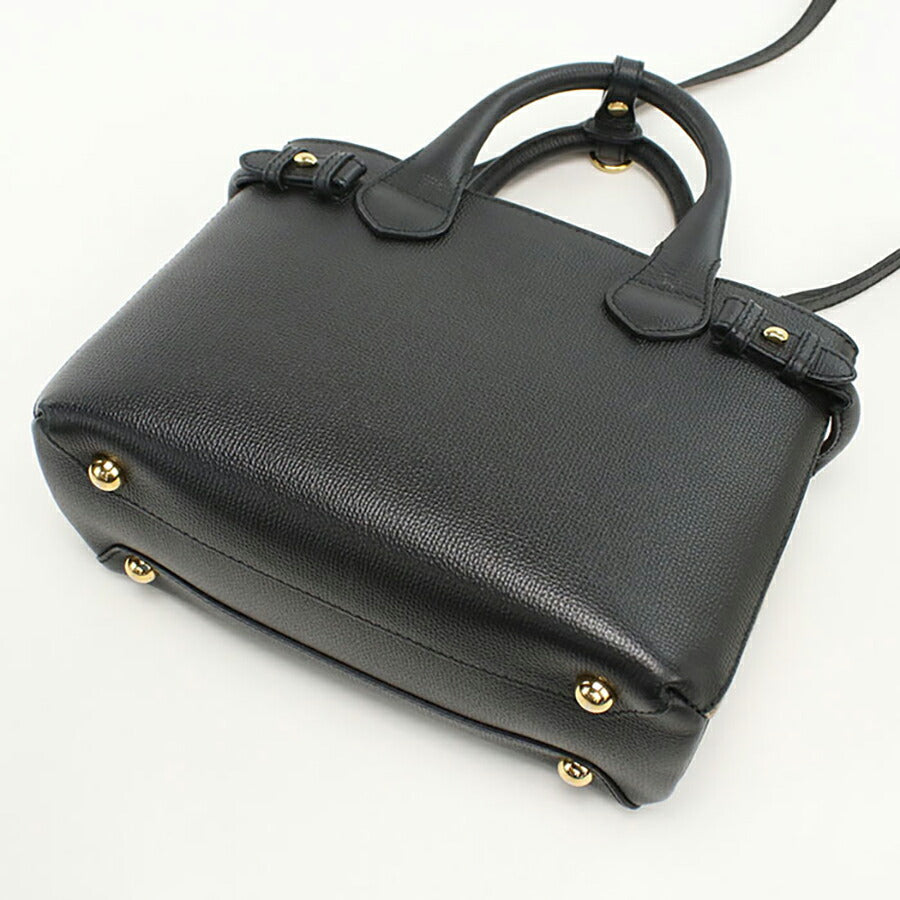 中古 バーバリー トートバッグ レディース ブランド BURBERRY スモールバナー ノバチェック 2WAY 4023700 ブラック バッグ USDBU95856011