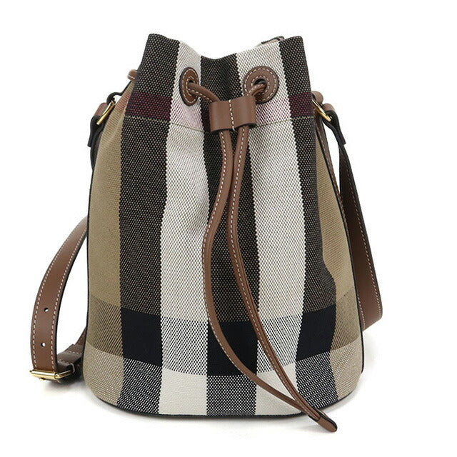 中古 バーバリー 斜め掛け ショルダーバッグ レディース ブランド BURBERRY ノバチェック バケット ブラウン バッグ USDBU98561011