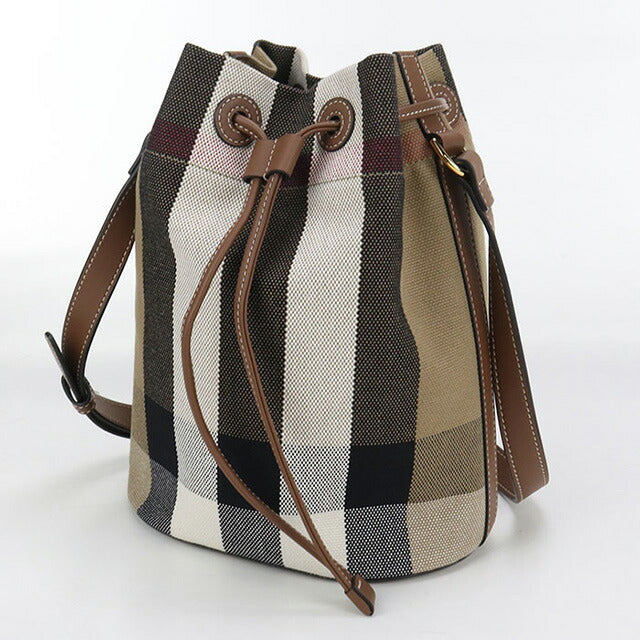 中古 バーバリー 斜め掛け ショルダーバッグ レディース ブランド BURBERRY ノバチェック バケット ブラウン バッグ USDBU98561011