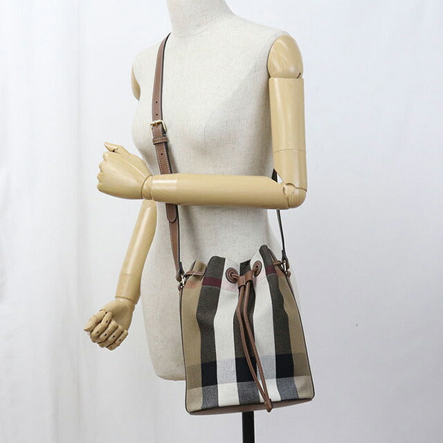 中古 バーバリー 斜め掛け ショルダーバッグ レディース ブランド BURBERRY ノバチェック バケット ブラウン バッグ USDBU98561011