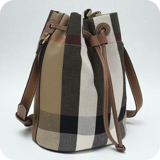 中古 バーバリー 斜め掛け ショルダーバッグ レディース ブランド BURBERRY ノバチェック バケット ブラウン バッグ USDBU98561011