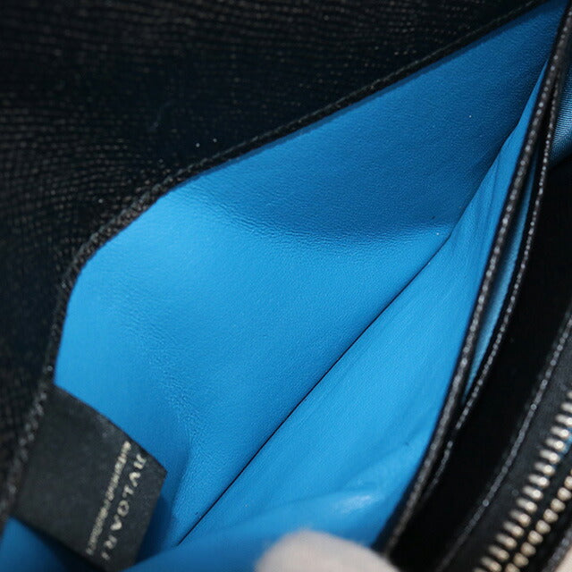 中古 ブルガリ 長財布二折 ユニセックス ブランド BVLGARI ブルガリブルガリ ラージウォレット ブラック 財布 USDBV100317011