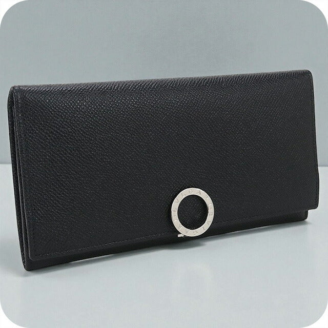 中古 ブルガリ 長財布二折 ユニセックス ブランド BVLGARI ブルガリブルガリ ラージウォレット ブラック 財布 USDBV100318011