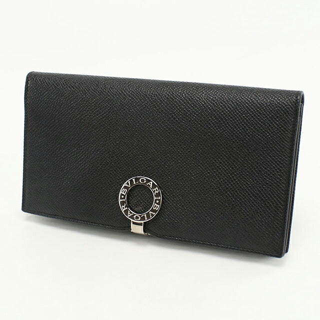 中古 ブルガリ 長財布二折 メンズ ブランド BVLGARI ブルガリ・ブルガリ ロングウォレット 23295 ブラック 財布 USDBV103645011