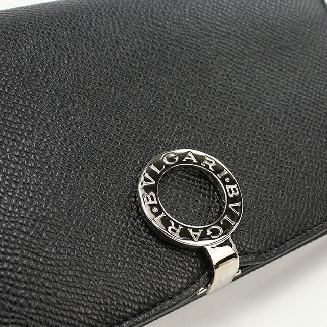 中古 ブルガリ 長財布二折 メンズ ブランド BVLGARI ブルガリ・ブルガリ ロングウォレット 23295 ブラック 財布 USDBV103645011