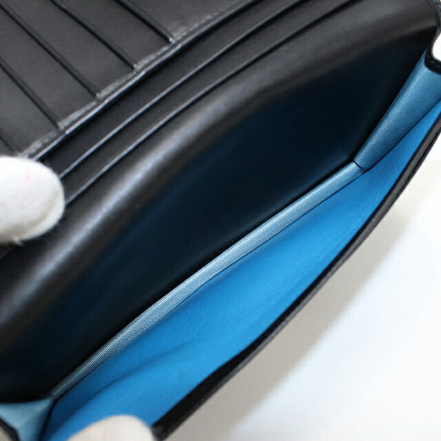 中古 ブルガリ 長財布二折 メンズ ブランド BVLGARI ブルガリ・ブルガリ ロングウォレット 23295 ブラック 財布 USDBV103645011