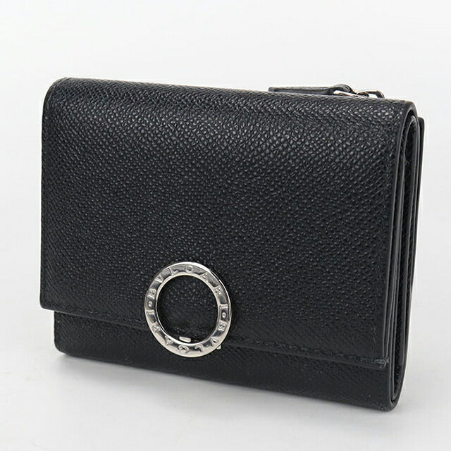中古 ブルガリ 三折財布 ユニセックス ブランド BVLGARI ブルガリクリップ 290800 ブラック 財布 USDBV104282011
