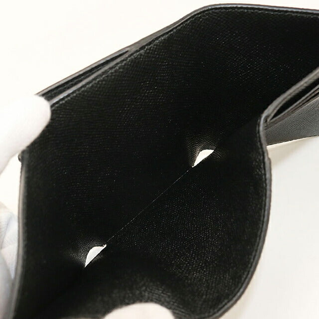 中古 ブルガリ 三折財布 ユニセックス ブランド BVLGARI ブルガリクリップ 290800 ブラック 財布 USDBV104282011