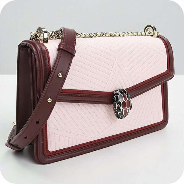 中古 ブルガリ ショルダーバッグ レディース ブランド BVLGARI セルペンティ フォーエバー チェーン ピンク USDBV118197011