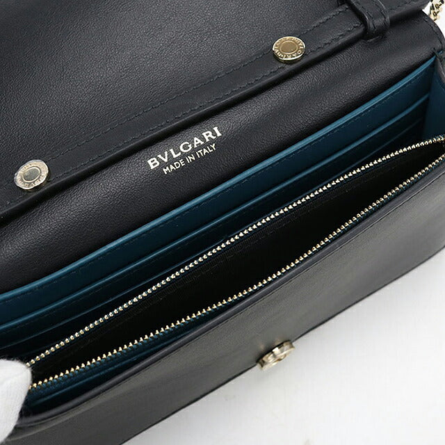 中古 ブルガリ チェーンウォレット レディース ブランド BVLGARI インフィニートゥム 291748 ブラック USDBV120054011