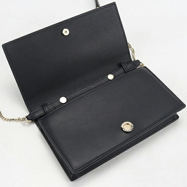 中古 ブルガリ チェーンウォレット レディース ブランド BVLGARI インフィニートゥム 291748 ブラック USDBV120054011
