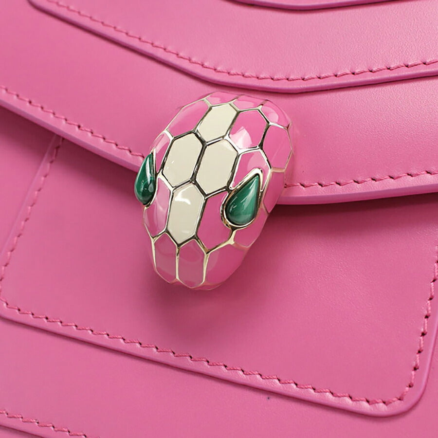 中古 ブルガリ 斜め掛け ショルダーバッグ レディース ブランド BVLGARI セルペンティ フォーエバー チェーンショルダーバッグ ピンク USDBV96105011