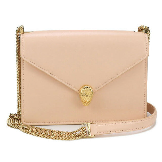 中古 ブルガリ ショルダーバッグ レディース ブランド BVLGARI セルペンティフォーエバー チェーン レザー ピンク バッグ USDBV97559011