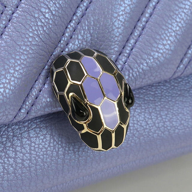 中古 ブルガリ 斜め掛け ショルダーバッグ レディース ブランド BVLGARI セルペンティフォーエバー チェーン レザー パープル バッグ USDBV98320011