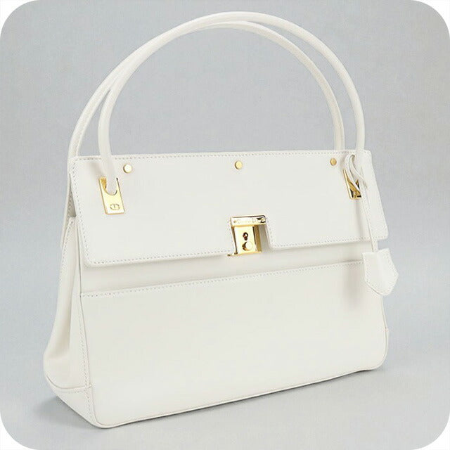 Used Dior handbag ladies brand Dior leather white bag USDCD100270011