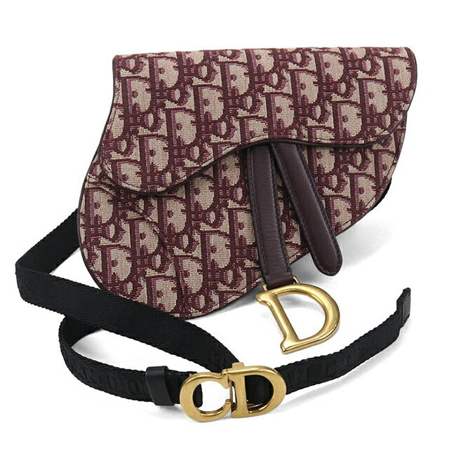 中古 ディオール ボディバッグ レディース ブランド Dior サドル ベルトバッグ ワインレッド バッグ USDCD100272011