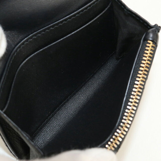 中古 ディオール 二折財布 レディース ブランド Dior CARO グリシン ウォレット S5132UWHC_M900 ブラック 財布 USDCD100281011