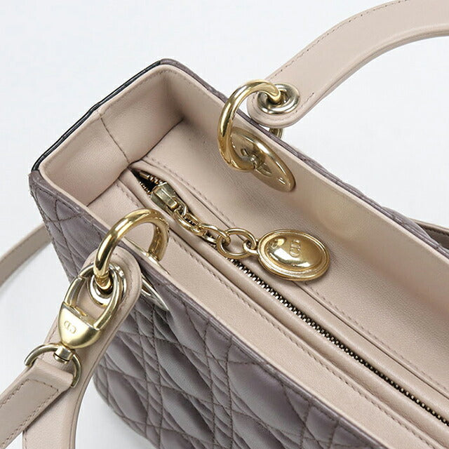 中古 ディオール トートバッグ レディース ブランド Dior レディディオール バッグ ミディアム 2WAY M0565ONGE パープル バッグ USDCD102126011
