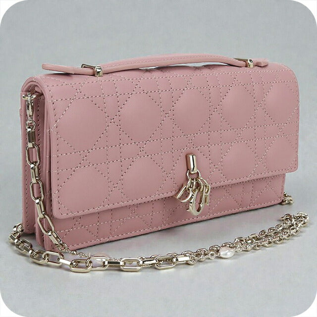 二手 Dior 斜挎单肩包 女士品牌 Dior My Dior 2WAY 迷你包 粉色包 USDCD103544011