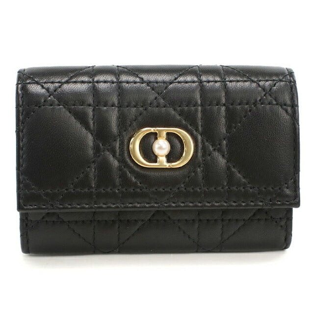 中古 ディオール 二折財布 レディース ブランド Dior ディオール ジョリー GLYCINE ウォレット S3102UNJB_M900 ブラック 財布 USDCD103593011