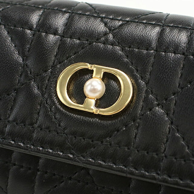 中古 ディオール 二折財布 レディース ブランド Dior ディオール ジョリー GLYCINE ウォレット S3102UNJB_M900 ブラック 財布 USDCD103593011