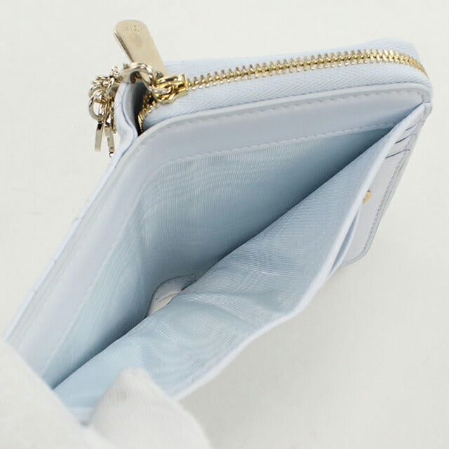 中古 ディオール 二つ折り財布 レディース ブランド Dior レディディオール スカーレット ウォレット ブルー 財布 USDCD104006011