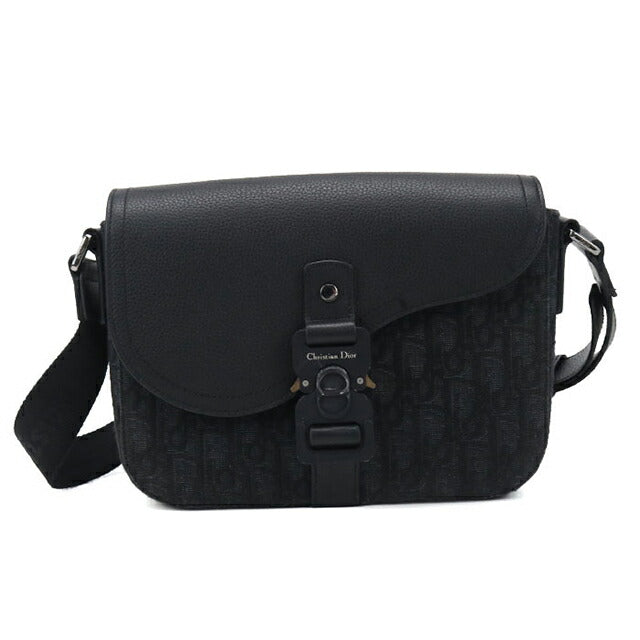 中古 ディオール ショルダーバッグ メンズ ブランド Dior サドル メッセンジャーバッグ スモール 1ADPO049YKS_H00N ブラック バッグ USDCD104250011