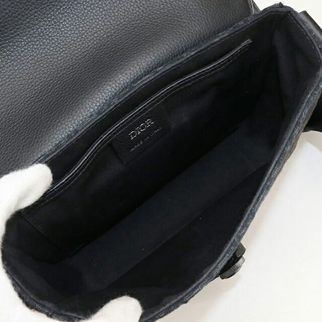 中古 ディオール ショルダーバッグ メンズ ブランド Dior サドル メッセンジャーバッグ スモール 1ADPO049YKS_H00N ブラック バッグ USDCD104250011