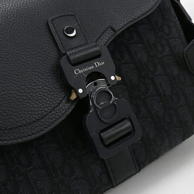 中古 ディオール ショルダーバッグ メンズ ブランド Dior サドル メッセンジャーバッグ スモール 1ADPO049YKS_H00N ブラック バッグ USDCD104250011