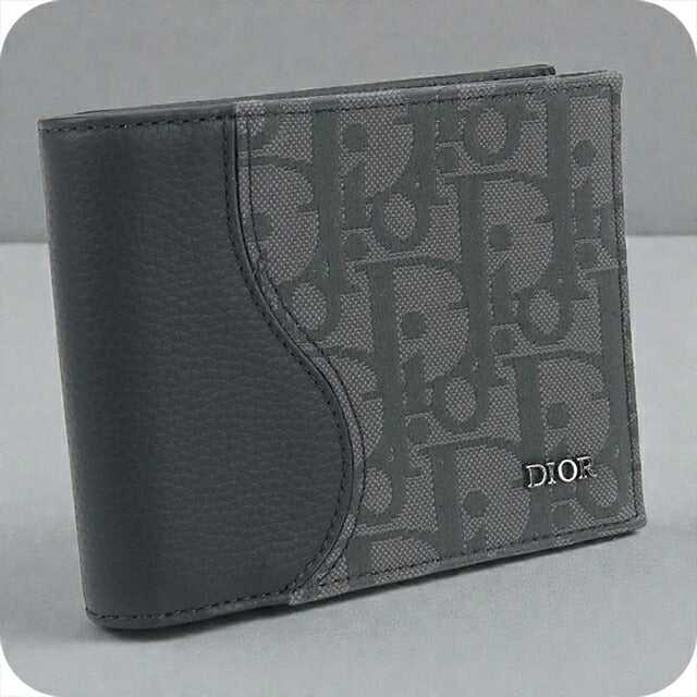 中古 ディオール 二折財布 メンズ ブランド Dior サドル 2つ折り