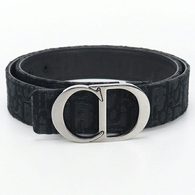 中古 ディオール ベルト メンズ ブランド Dior ディオールオブリーク リバーシブル 23MA 0245 ブラック 小物 USDCD104693011