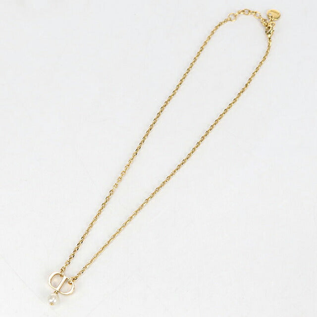 中古 ディオール ネックレス レディース ブランド Dior プチCD N1390PTCRS ゴールド アクセサリー USDCD104702011
