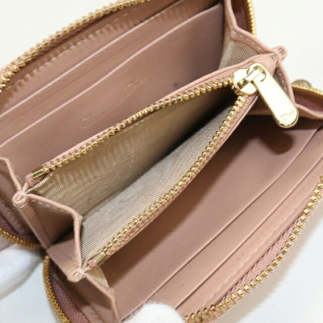 二手 Dior 零钱包 女士品牌 Dior Lady Dior 零钱包粉色钱包 USDCD104834011