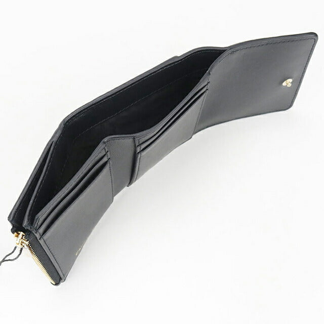 Used Dior tri-fold wallet ladies brand Dior black wallet USDCD105430011