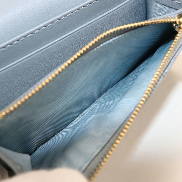 中古 ディオール 二折財布 レディース ブランド Dior マイディオール グリシン ウォレット S0966ONMJ_M81B ブルー 財布 USDCD105600011