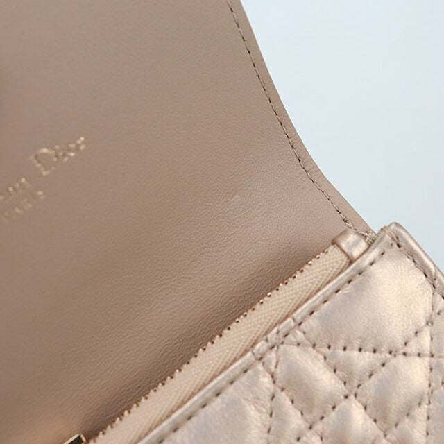二手 Dior 双折钱包 女士品牌 Dior Dior Caro Glycine 钱包 粉色钱包 USDCD106628011