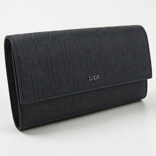 Dior ブラック 長財布 中古 ディオール 長財布二折 メンズ ブランド Dior ディオール